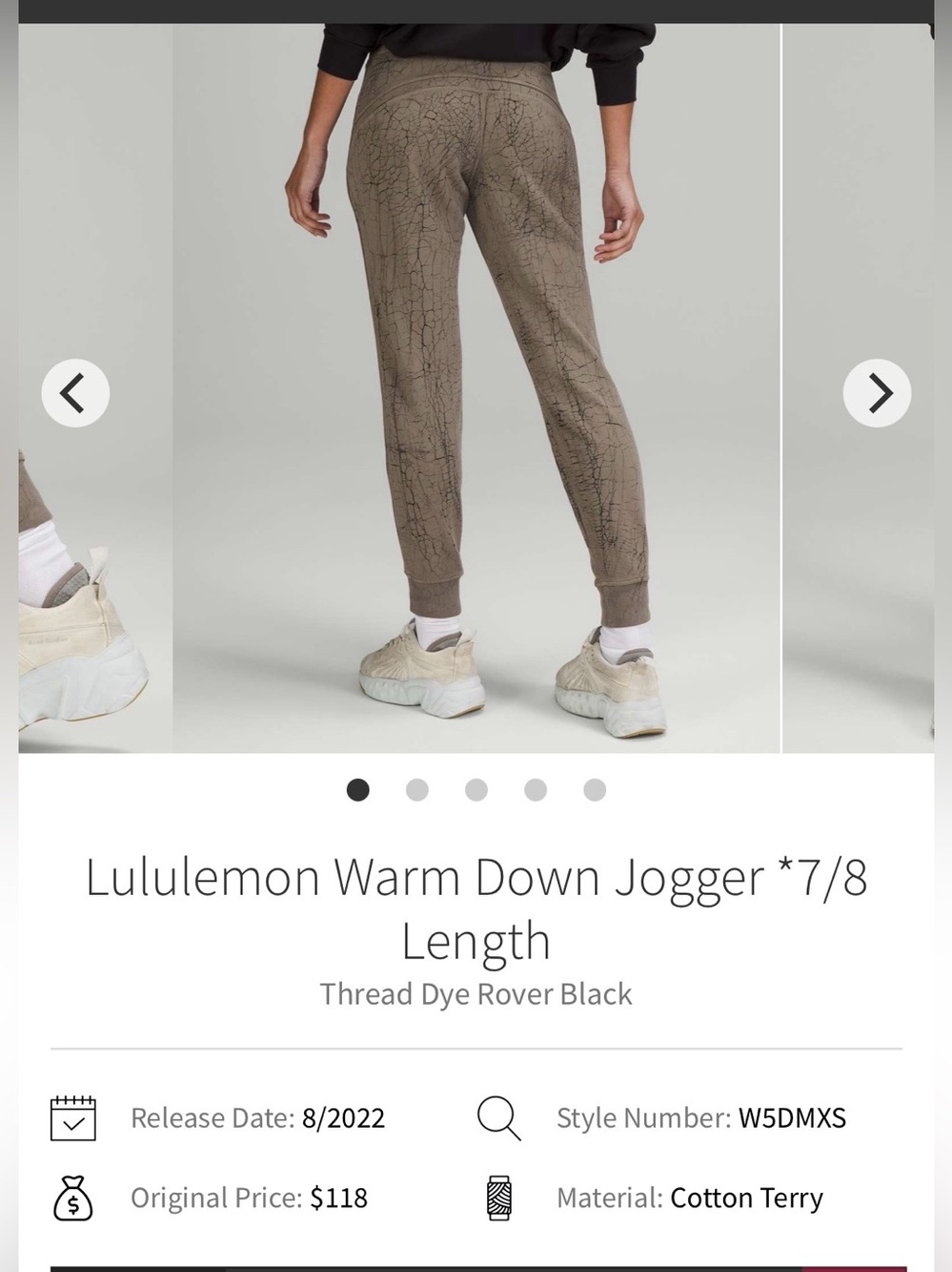 Lululemon Warm Down Jogger in Thread Dye Rover Black
